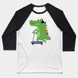 Croco Scooter Baseball T-Shirt